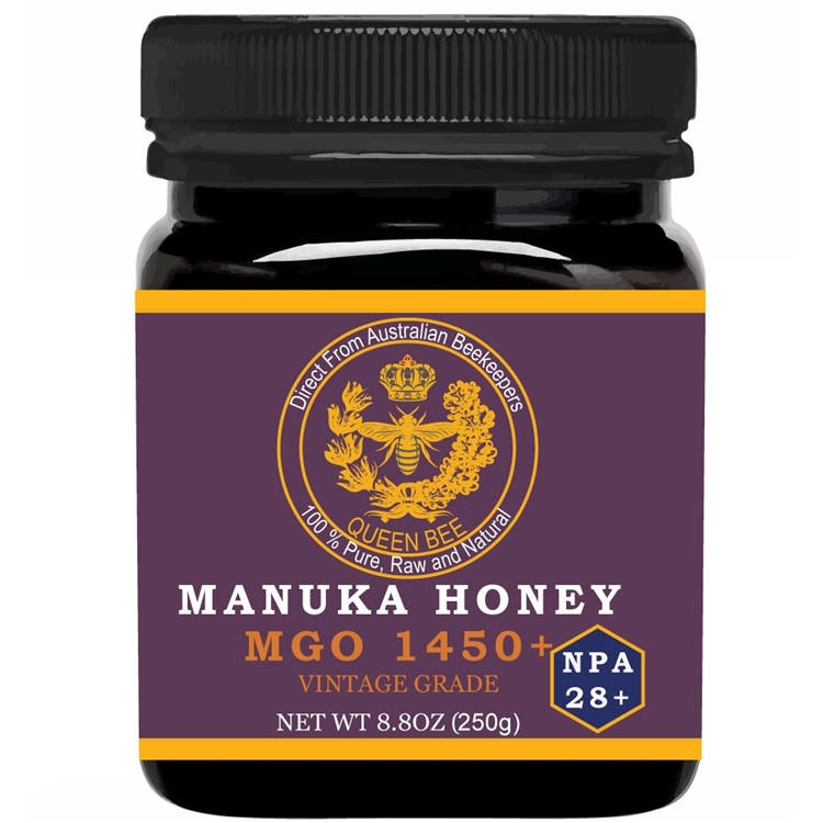 Premium Manuka Honey MGO 1450+ - High Potency Australian Honey for Healing, Skin Regeneration, and Immune Support
