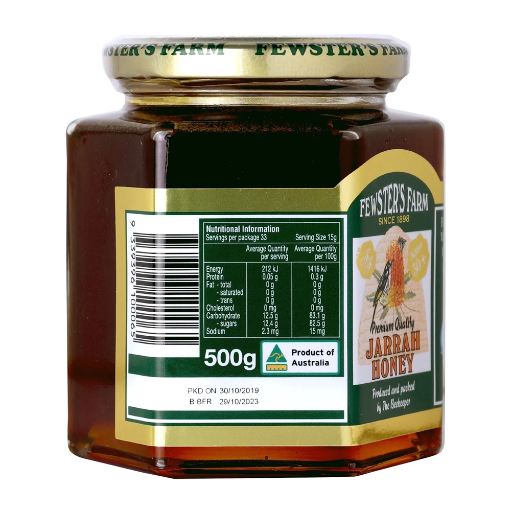 jarrah honey ta30 500g jar